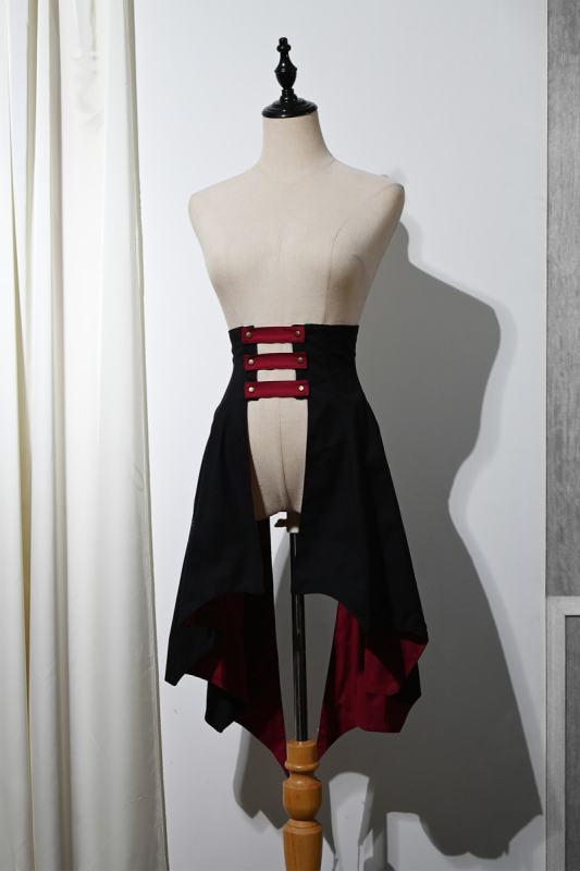 Hei Shan Vlad Banquet Irregular Black Girdle Tail Ouji Lolita Gothic Style