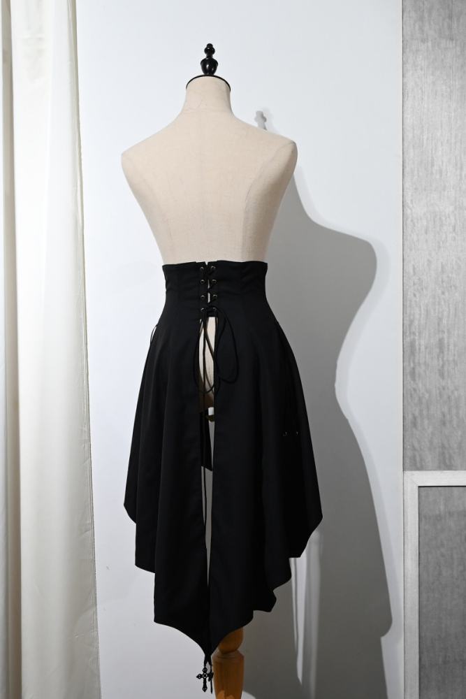 Hei Shan Vlad Banquet Irregular Black Girdle Tail Ouji Lolita Gothic Style
