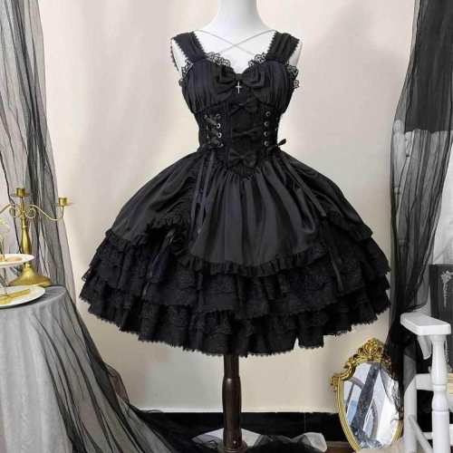 Hanguliang    Cross Medal  BlalkGothic Lolita JSK and Bolero