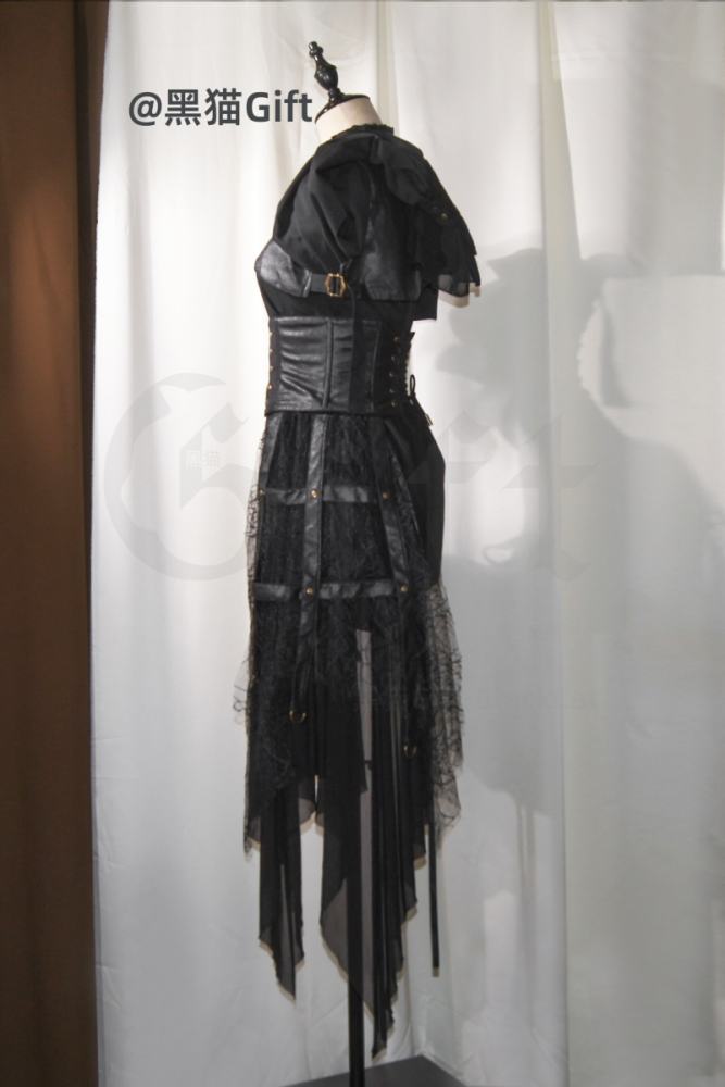 Hei Shan Midnight Black Bloomer Girdle and Shawl Ouji Lolita Gothic Style