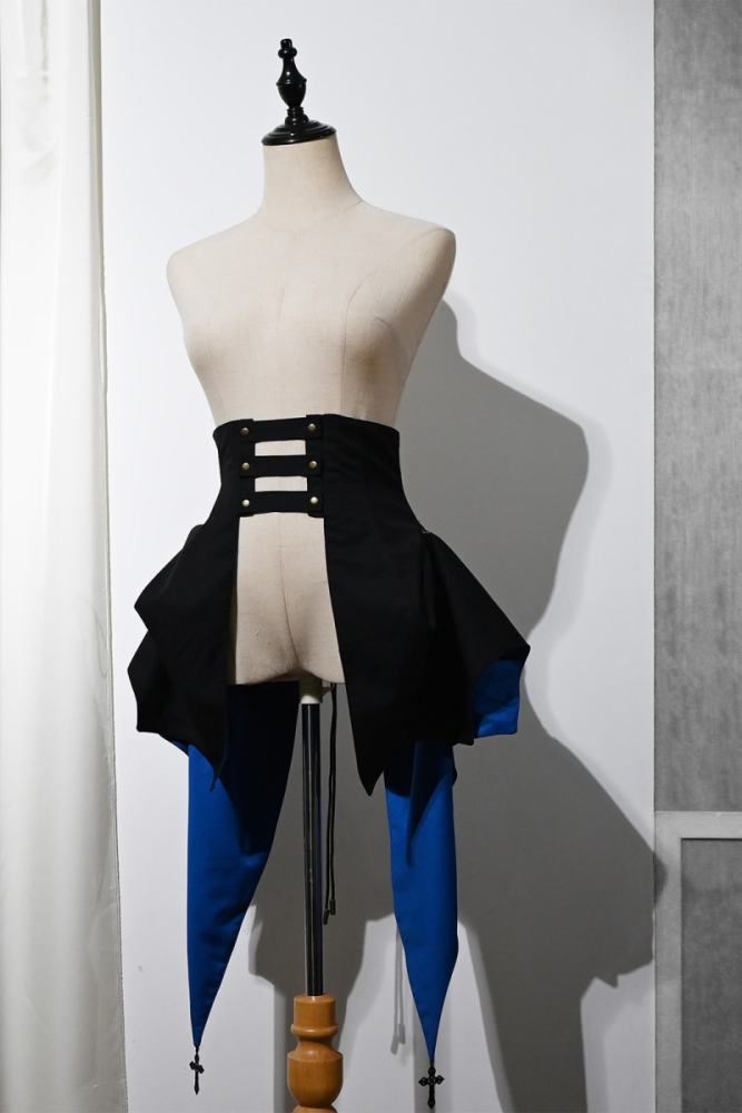 Official Heishan Vlad Banquet Irregular Hem Gothic Black Girdle Tail - my-lolita-dress.com