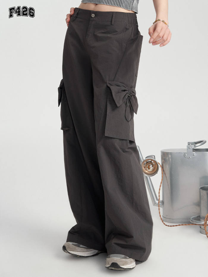 F426 Official 〜 Ribbon Accent Baggy Cargo Pants 〜 Unisex Streetwear