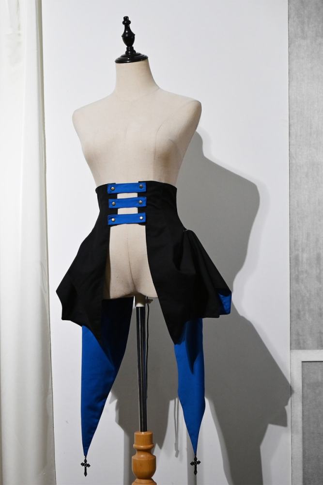 Hei Shan Vlad Banquet Irregular Black Girdle Tail Ouji Lolita Gothic Style