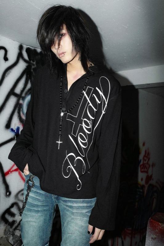 Bizzcut Club Retro Subculture Dark Style Long Sleeve Top Jirai Kei Clothes