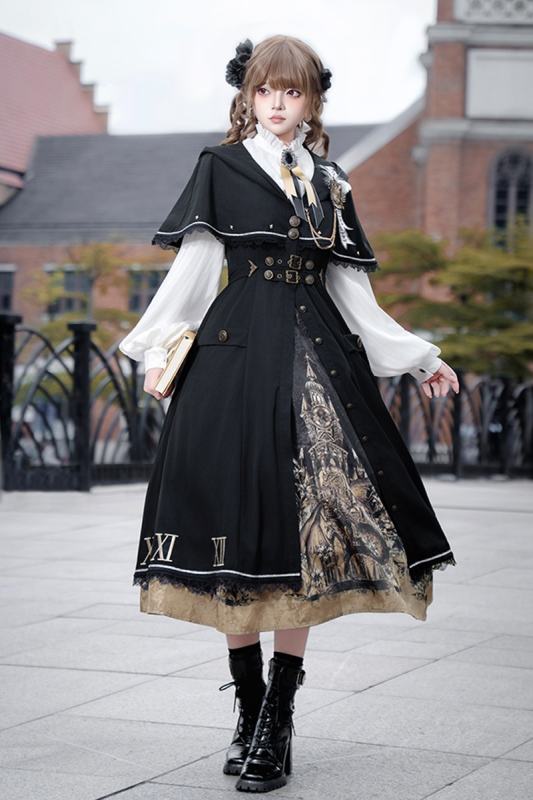 The Night Patrol Bell Classic Lolita Skirt, Blouse and Coat