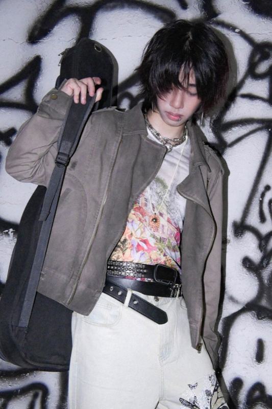 Bizzcut Club Punk Subculture Retro Grey Jacket Jirai Kei Fashion