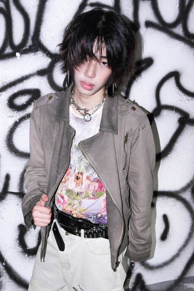 Bizzcut Club Punk Subculture Retro Grey Jacket Jirai Kei Fashion