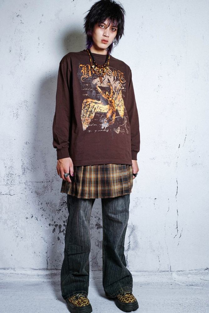 Bizzcut Club Subculture Layering Plaid Skirt Jirai Kei Clothing