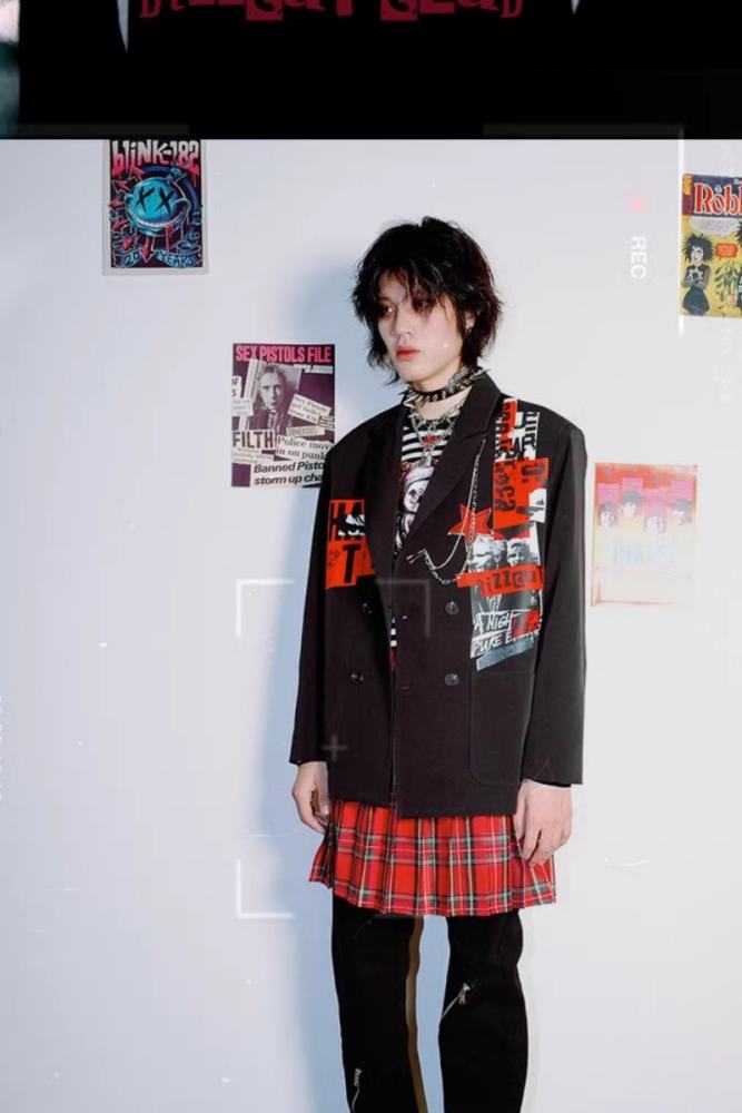 Bizzcut Club Subculture Layering Plaid Skirt Jirai Kei Clothing