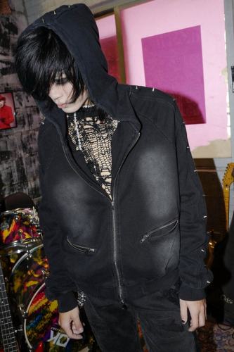 Bizzcut Club Yesterday Knight Subculture Zipper Gothic Rivet Coat Jirai Kei Fashion