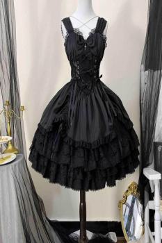 Hanguliang    Cross Medal  BlalkGothic Lolita JSK and Bolero