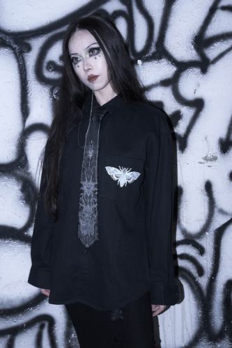 Bizzcut Club ~Dark Gothic Unisex~ Jirai Kei Long Sleeve Blouse~