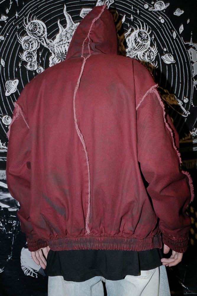 Bizzcut Club Red Memories Subculture Stitching Coat Jirai Kei Clothes