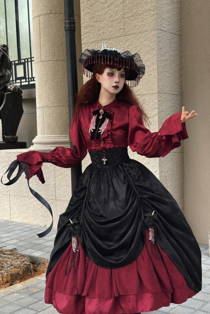 Miss Point ~Moonlight Return~ Gothic Lolita~ Slim Blouse and Skirt
