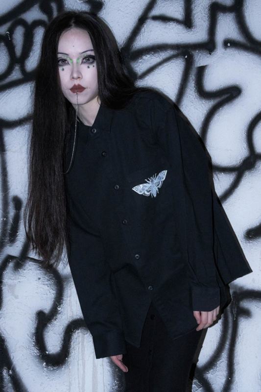 Bizzcut Club ~Dark Gothic Unisex~ Jirai Kei Long Sleeve Blouse~