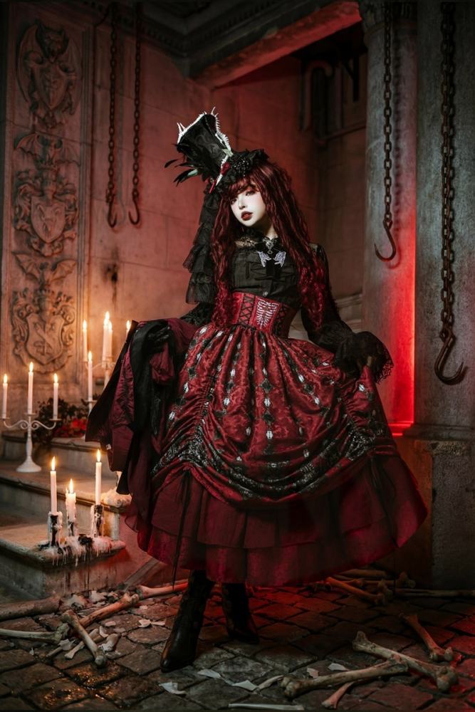 Miss Point ~Moonlight Return~ Gothic Lolita~ Slim Blouse and Skirt