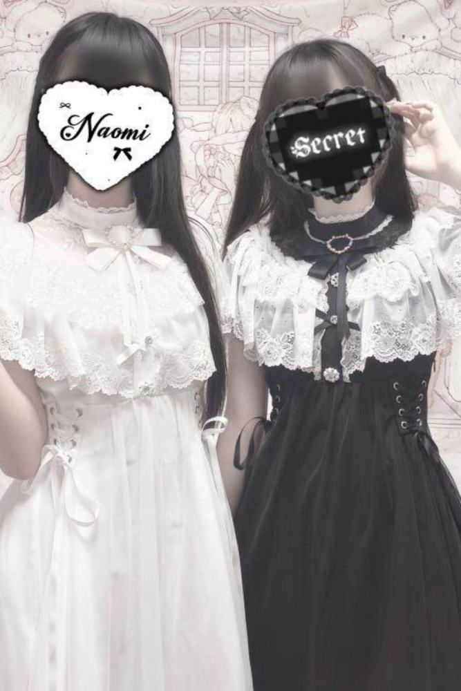Shengzhongwei ~Cape Lacework~ Jirai Kei Double Layers Shiro Dress~