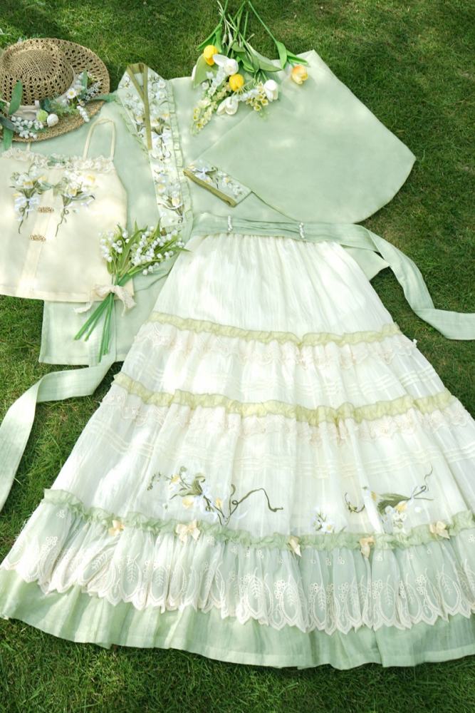 Shyp~Lily of the Valley~ Hanfu Top + Coat + Skirt