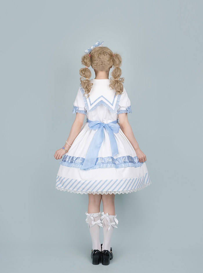 Alice Girl ~Summer Letter Embroidered Letter Gift Box Lolita OP