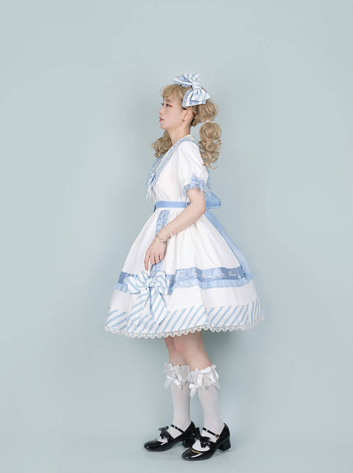 Alice Girl ~Summer Letter Embroidered Letter Gift Box Lolita OP