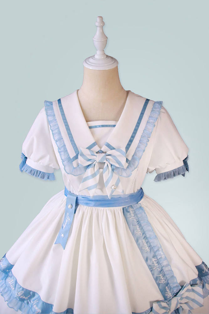 Alice Girl ~Summer Letter Embroidered Letter Gift Box Lolita OP