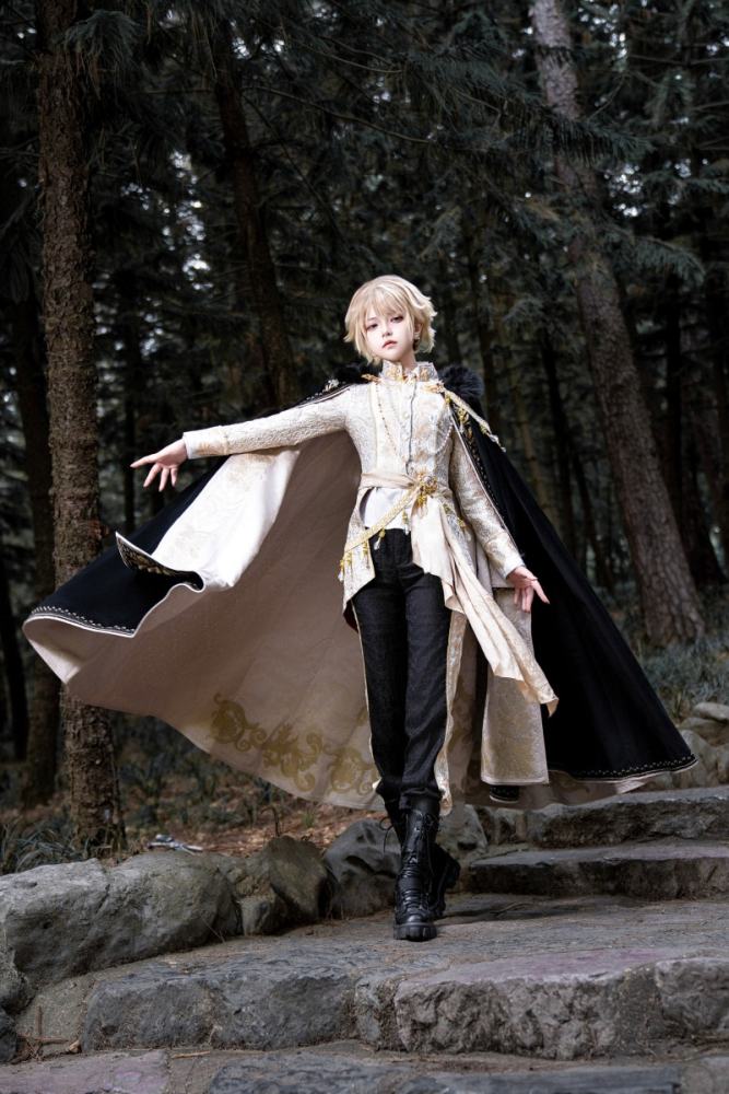Your Highness Sword and Rose Retro ~Ouji Lolita~ Gorgeous Cape Blouse Pants and Coat