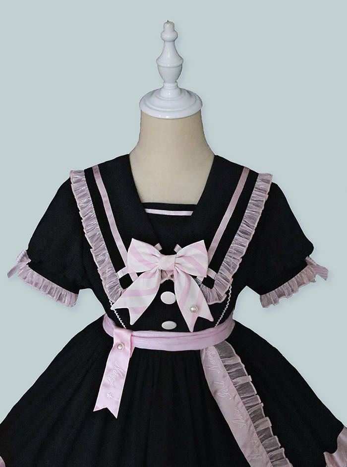 Alice Girl ~Summer Letter Embroidered Letter Gift Box Lolita OP