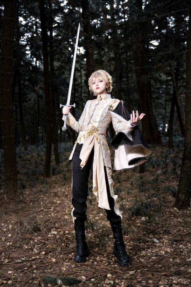 Your Highness Sword and Rose Retro ~Ouji Lolita~ Gorgeous Cape Blouse Pants and Coat