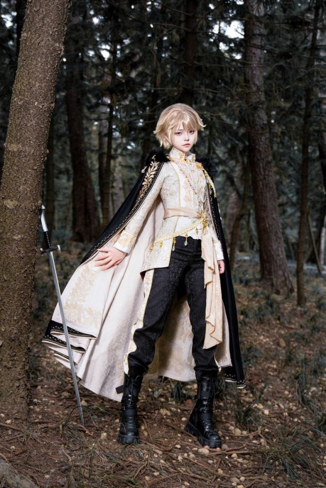 Your Highness Sword and Rose Retro ~Ouji Lolita~ Gorgeous Cape Blouse Pants and Coat