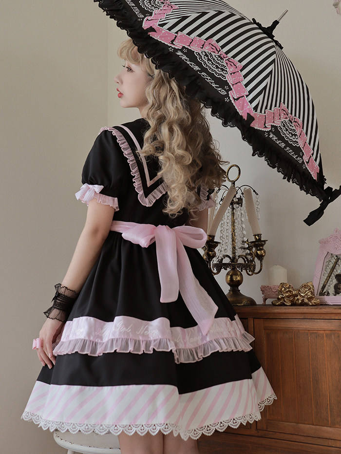 Alice Girl ~Summer Letter Embroidered Letter Gift Box Lolita OP