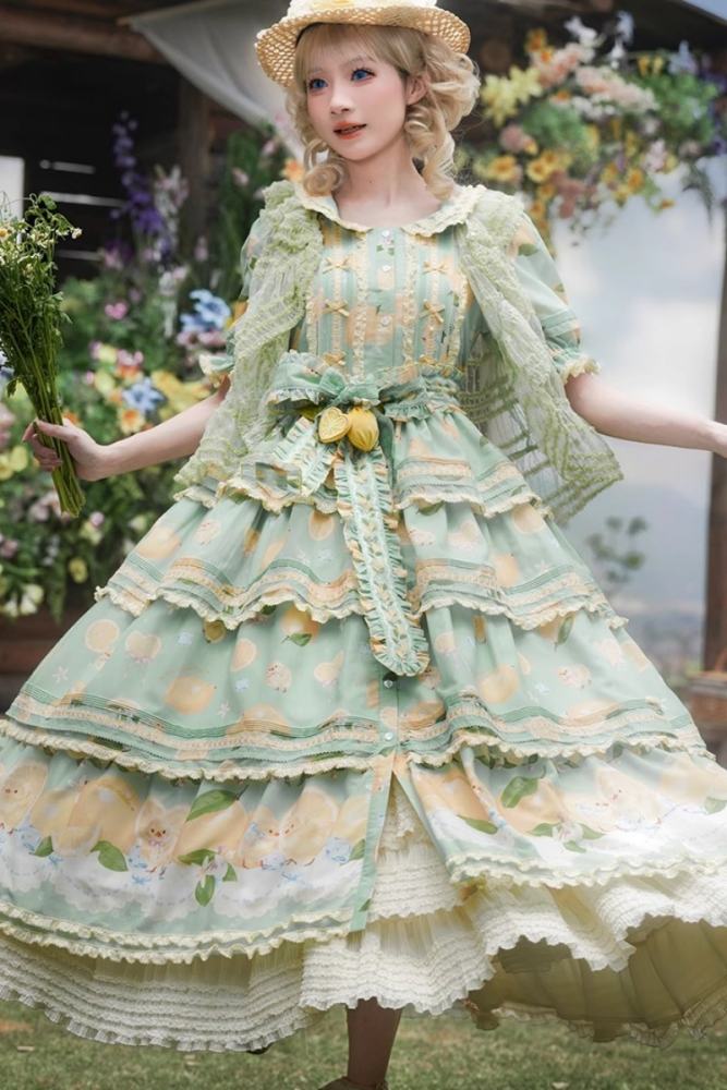 Miss Point Lemon Chicks Spring Summer Lolita One Piece Dress