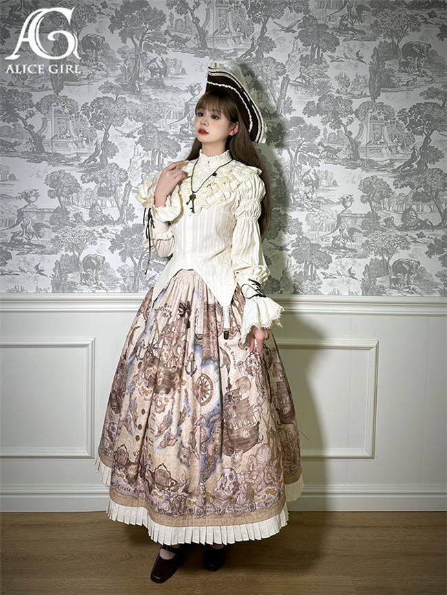 Alice Girl Nautical Treasure Hunt Guide Lolita Skirt