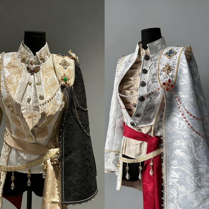 Your Highness Sword and Rose Retro ~Ouji Lolita~ Gorgeous Cape Blouse Pants and Coat