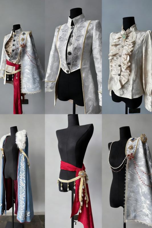 Your Highness Sword and Rose Retro ~Ouji Lolita~ Gorgeous Cape Blouse Pants and Coat