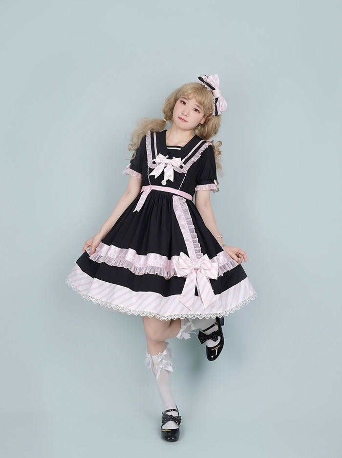 Alice Girl ~Summer Letter Embroidered Letter Gift Box Lolita OP