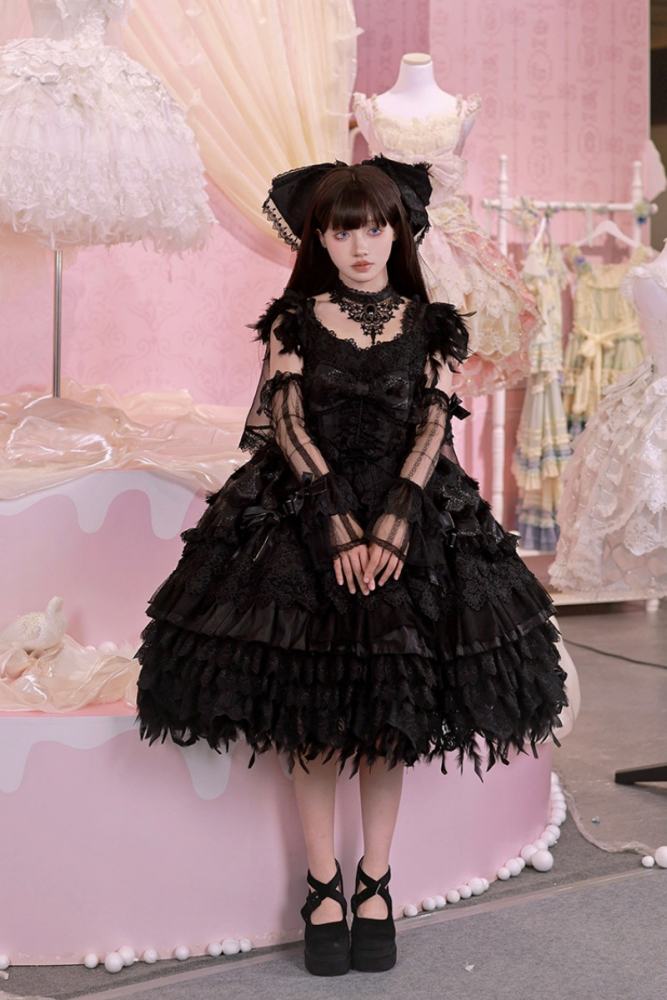Peacock Feather Sweet Shiro Hime Lolita Clothes