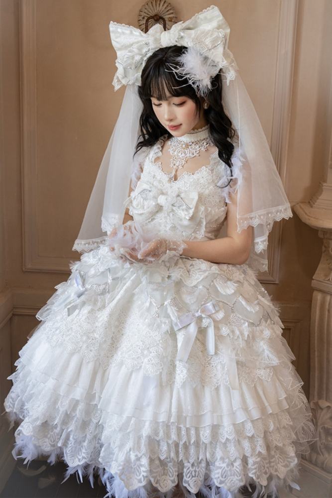 Peacock Feather Sweet Shiro Hime Lolita Clothes
