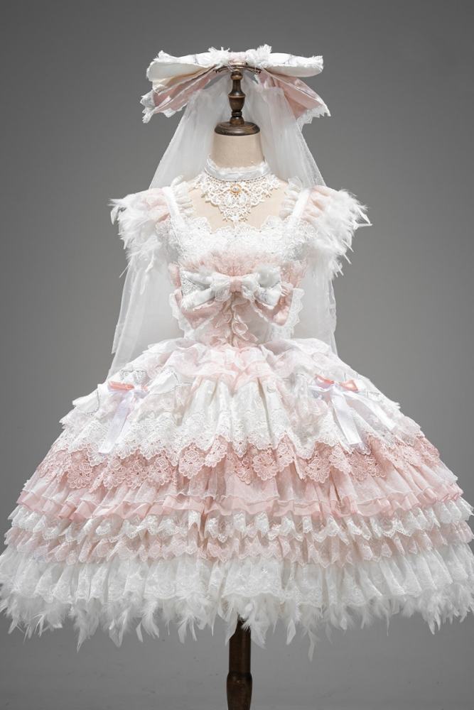 Peacock Feather Sweet Shiro Hime Lolita Clothes