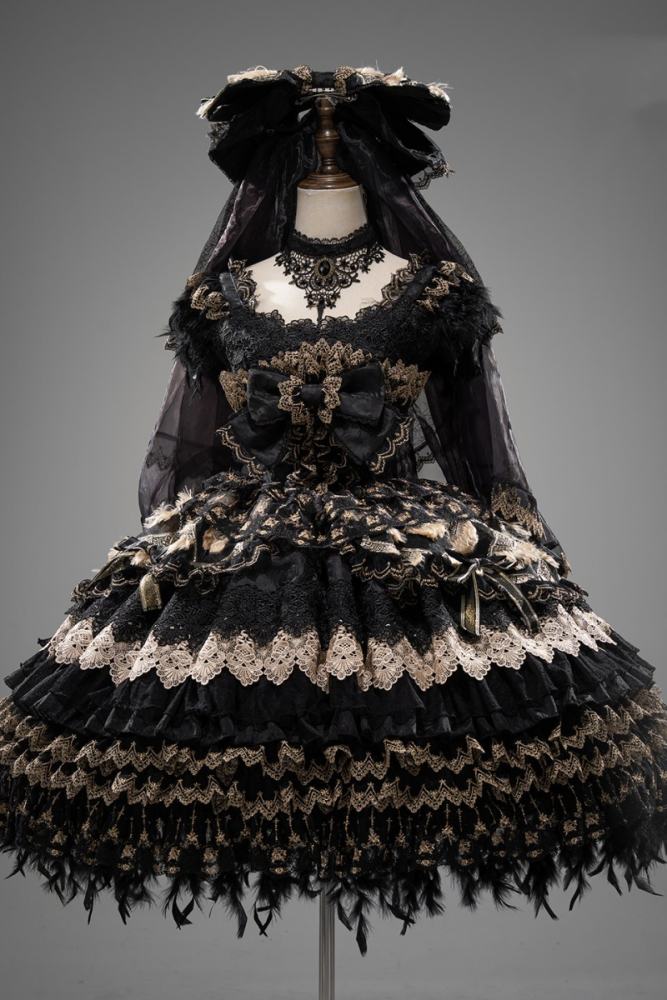 Peacock Feather Sweet Shiro Hime Lolita Clothes
