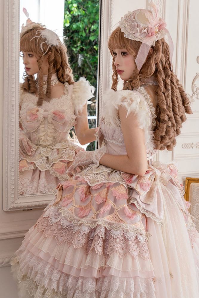 Peacock Feather Sweet Shiro Hime Lolita Clothes