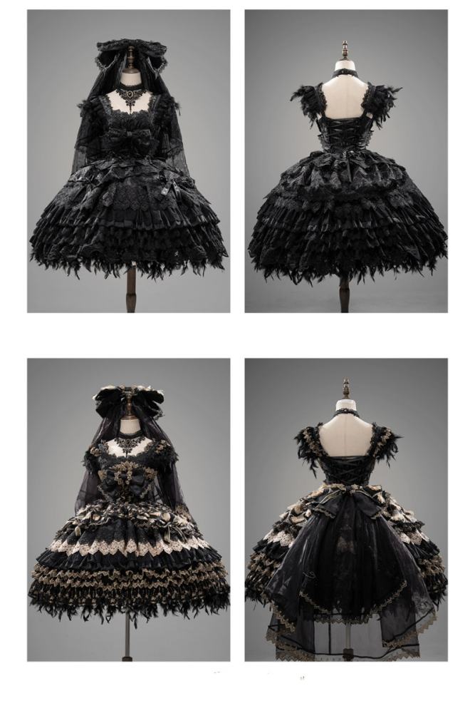 Peacock Feather Sweet Shiro Hime Lolita Clothes