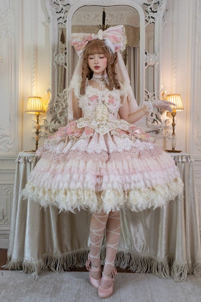 Peacock Feather Sweet Shiro Hime Lolita Clothes