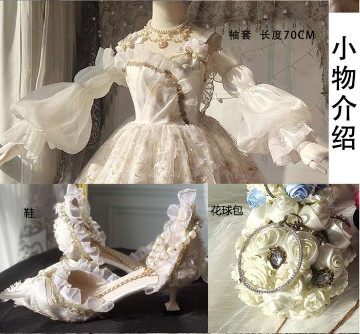 (BFM) Embroidery Butterfly Theme Super Puffy Wedding Dress Evening Gown