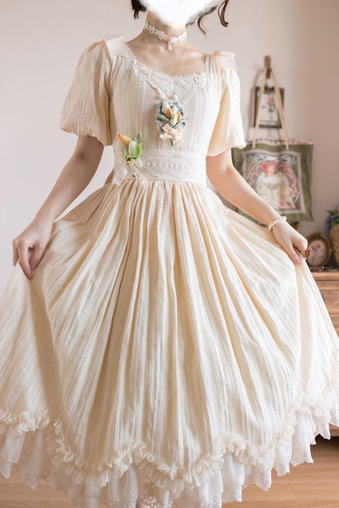 Miss Point ~Tulipa 2.0 Vintage Lolita OP -Pre-order