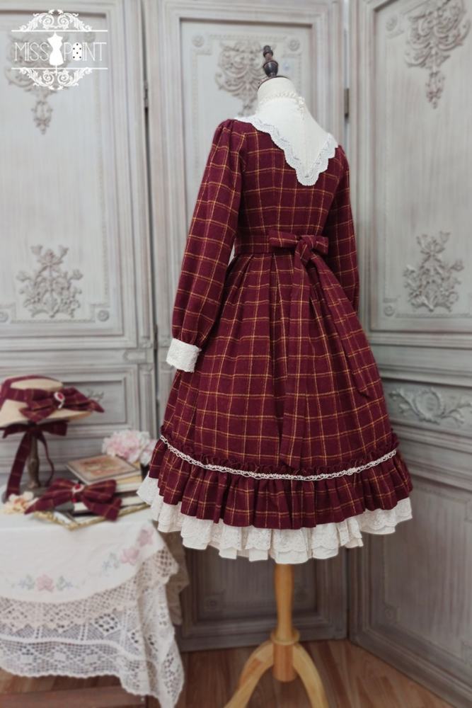 Miss Point Rose Humanoid 3.0 Gingham Vintage Lolita OP -Pre-order