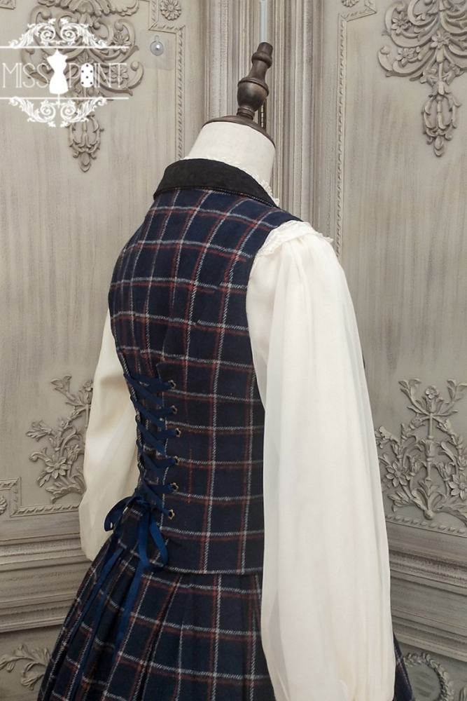 Miss Point Rose Humanoid 3.0 Gingham Vintage Lolita Vest/Skirt