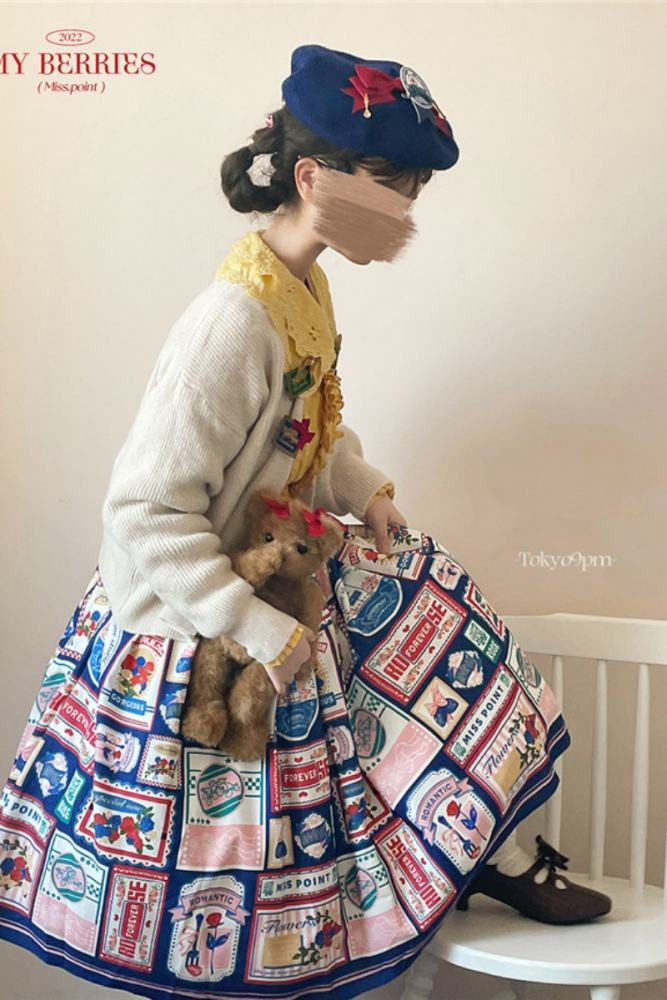 Miss Point ~Roseberry Printed Lolita Skirt