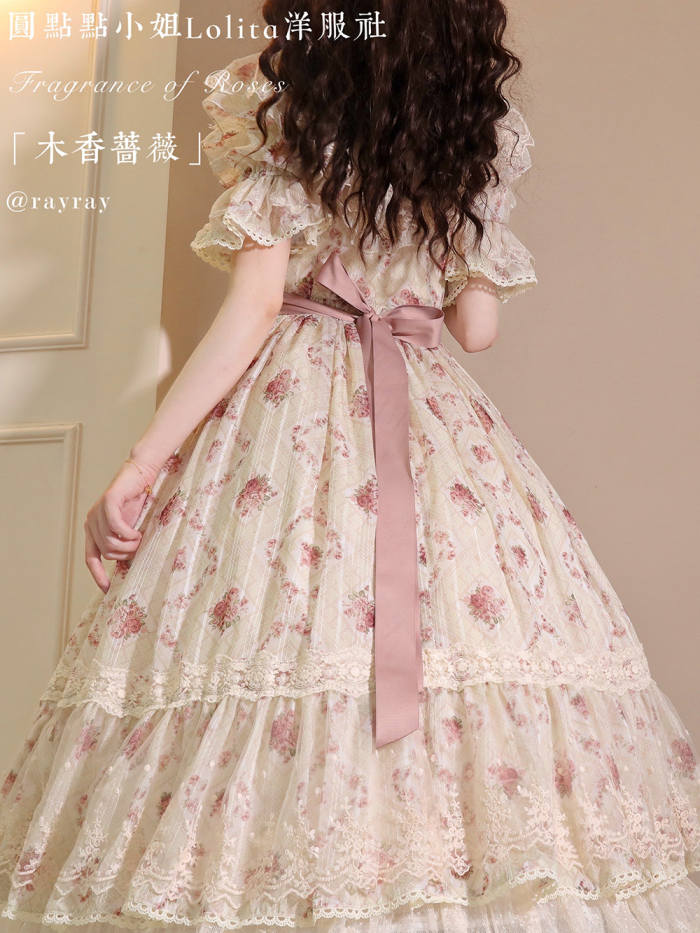 Miss Point ~The Beauty of Spring Flower Wall Lolita OP - Size 2XL In Stock