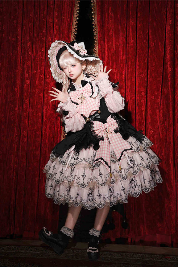 Bramble Rose Cat Witch Lolita Dress Full Set In Stock