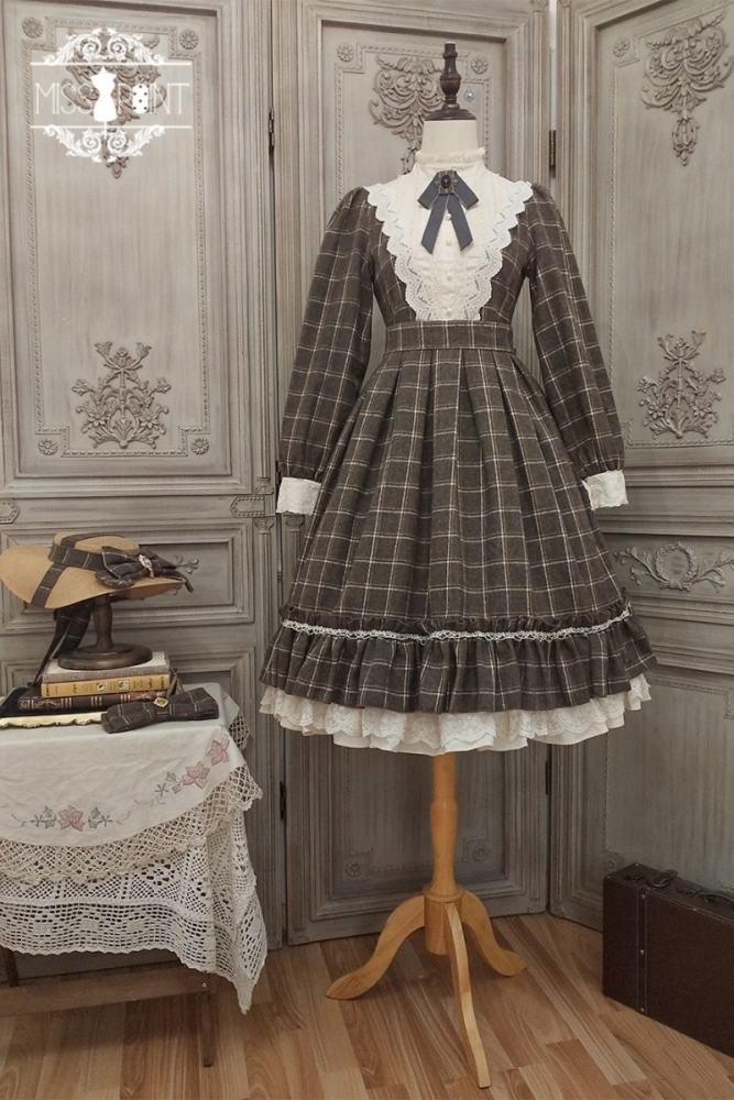 Miss Point Rose Humanoid 3.0 Gingham Vintage Lolita OP -Pre-order